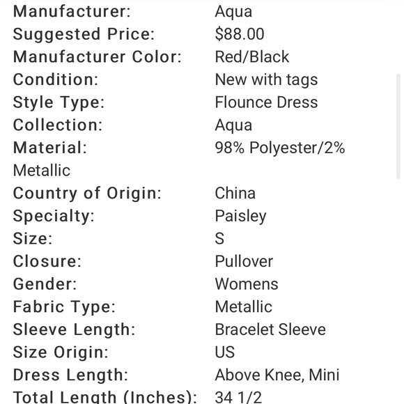 NWT M / XS Aqua red paisley drop shoulder halter neck ruffle sheath mini flounce - Picture 9 of 10